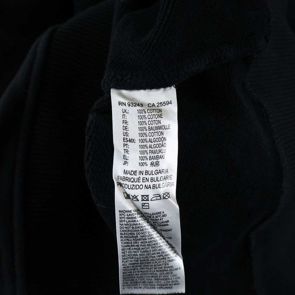 DIESEL(ディーゼル) サイドジップデザイン クルーネックスウェット ブラック