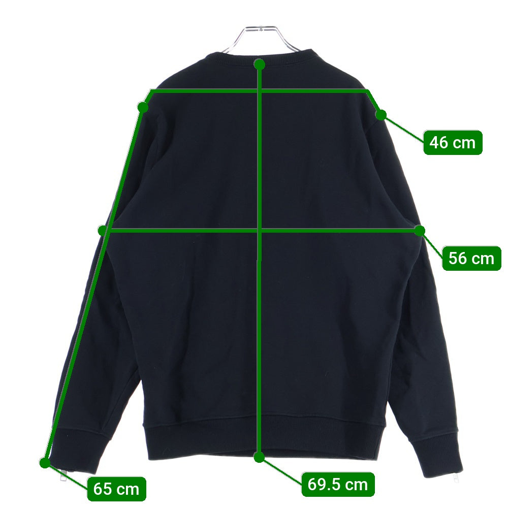 DIESEL(ディーゼル) サイドジップデザイン クルーネックスウェット ブラック