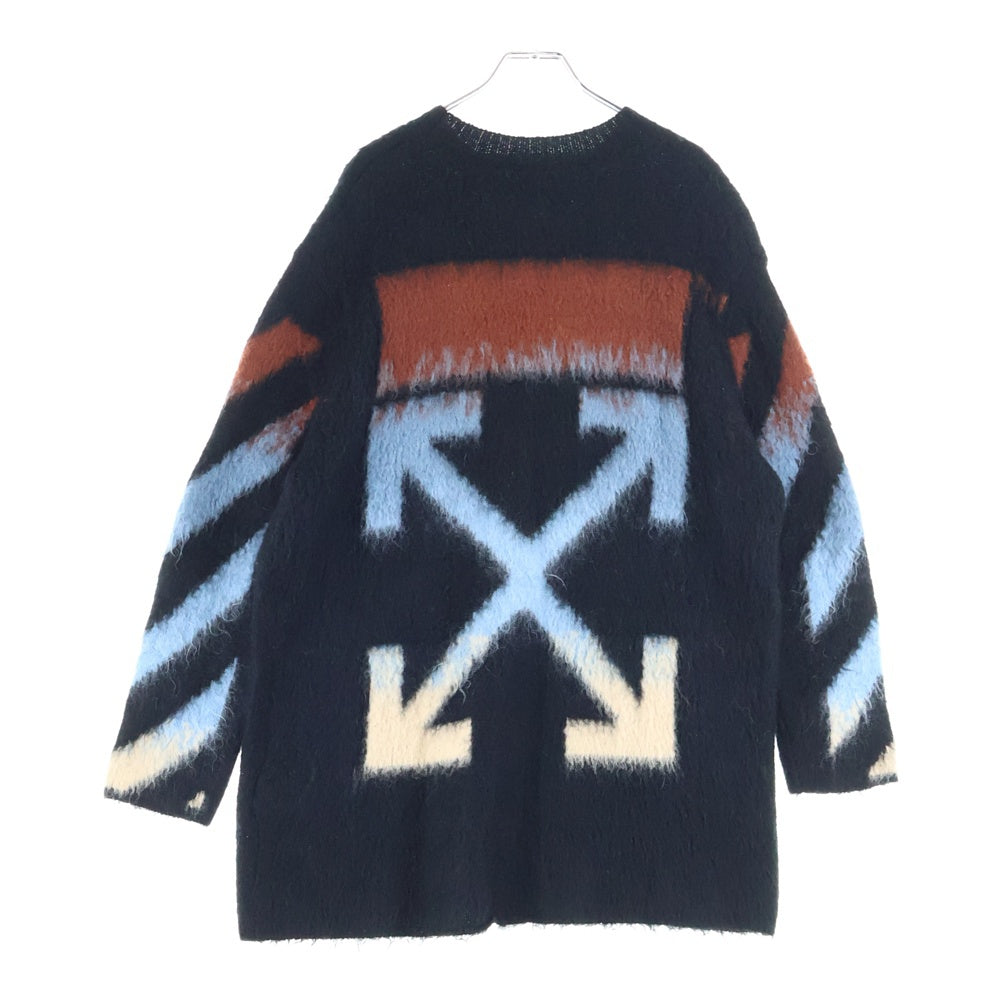 OFF-WHITE(オフホワイト) 18AW Shaggy Knit Sweater モヘアニットセーター ブラック OWHE009F18B74071