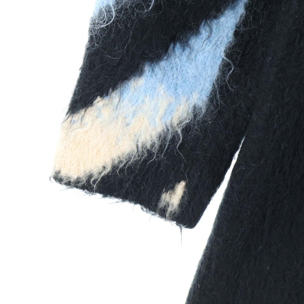 OFF-WHITE(オフホワイト) 18AW Shaggy Knit Sweater モヘアニットセーター ブラック OWHE009F18B74071