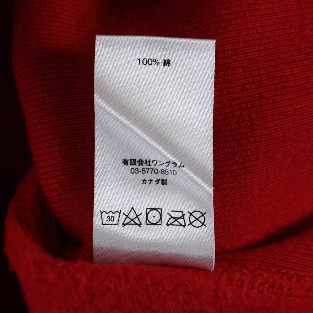 SUPREME(シュプリーム) 17AW Compact Logo Hooded Sweatshirt コンパクトロゴ 刺繍プルオーバースウェットパーカー フーディー レッド