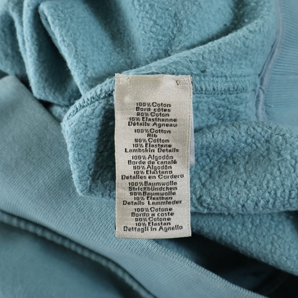 HERMES(エルメス) Sweatshirt レザーパッチ クルーネックスウェットトレーナー ブルー H257720HA64LA