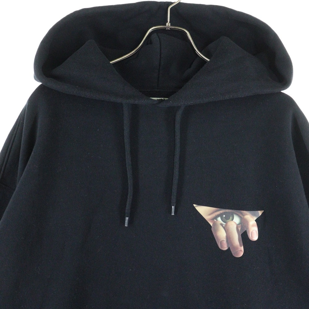OFF-WHITE(オフホワイト) 17AW Eyes Hoodie プルオーバースウェットパーカー フーディー ブラック OMBB009F17192014
