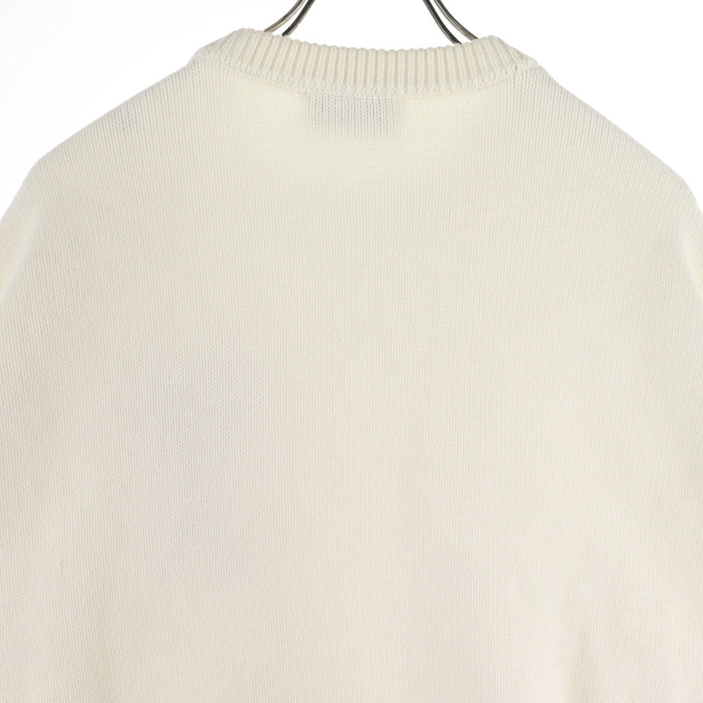 AMI Alexandre Mattiussi(アミアレクサンドルマテュッシ) Knit Sweater ハートロゴ刺繍 クルーネック ニットセーター アイボリー A20HK009.006