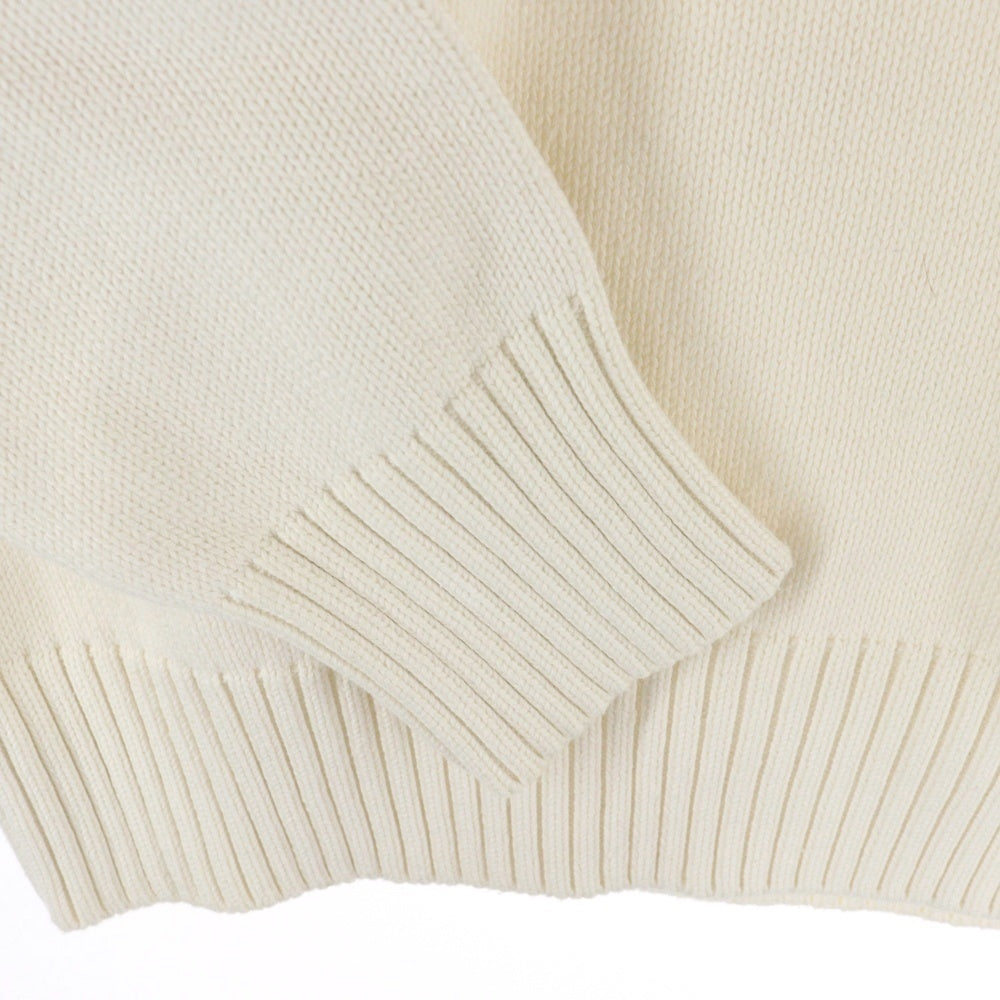 AMI Alexandre Mattiussi(アミアレクサンドルマテュッシ) Knit Sweater ハートロゴ刺繍 クルーネック ニットセーター アイボリー A20HK009.006