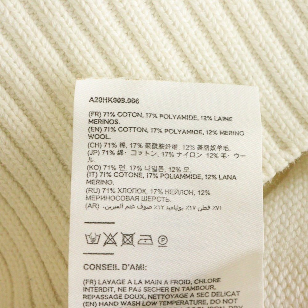 AMI Alexandre Mattiussi(アミアレクサンドルマテュッシ) Knit Sweater ハートロゴ刺繍 クルーネック ニットセーター アイボリー A20HK009.006