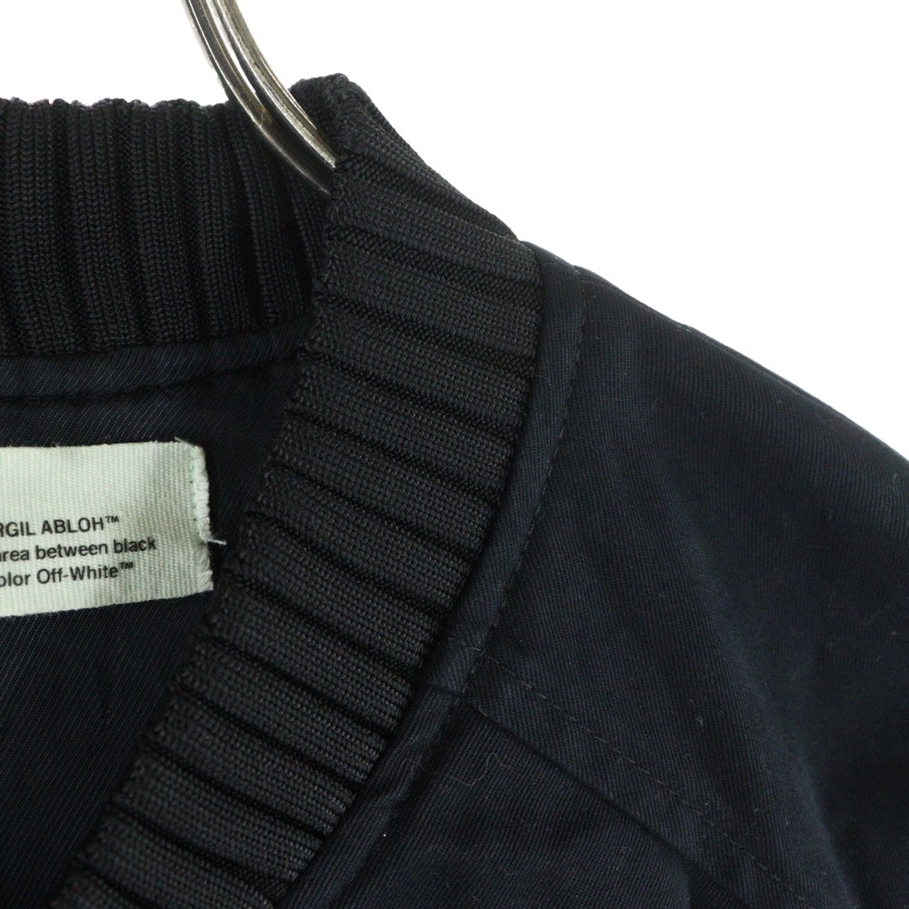 OFF-WHITE(オフホワイト) 17SS Spray Varsity Jacket スプレーロゴ ボンバージャケット ブラック