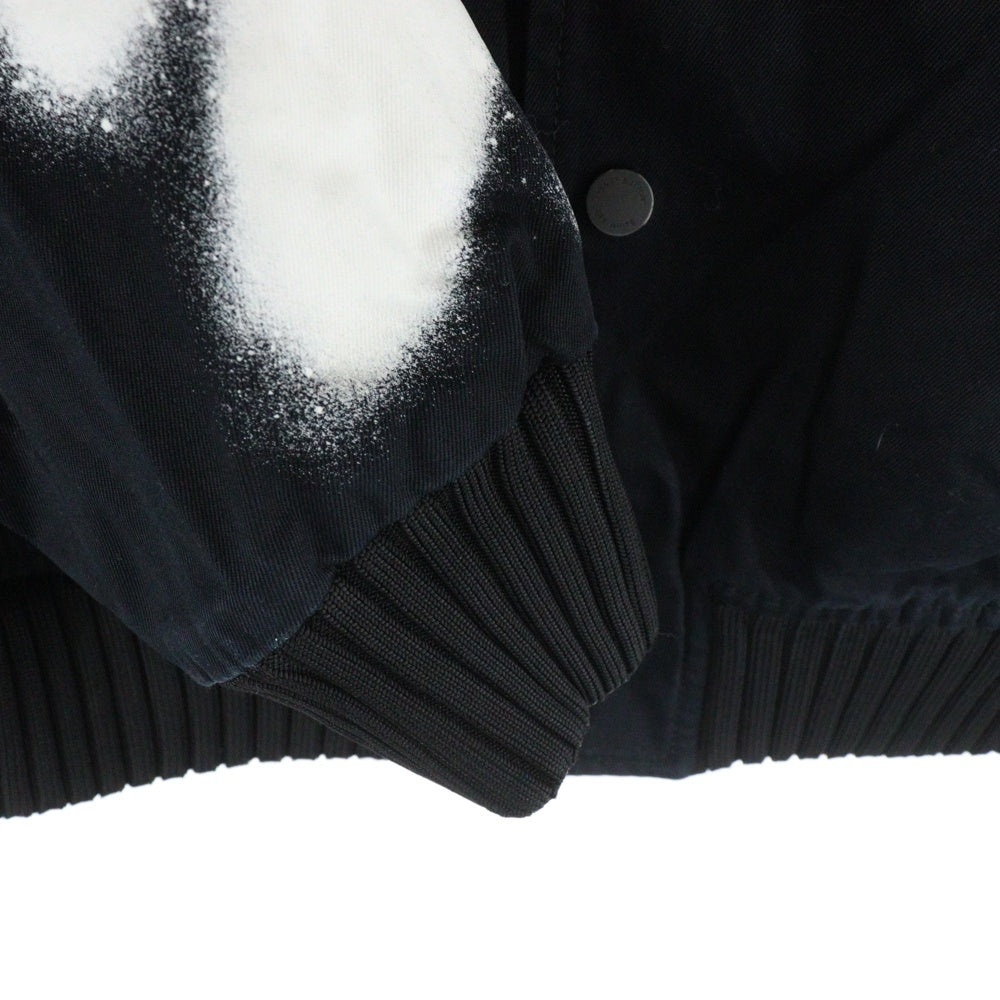 OFF-WHITE(オフホワイト) 17SS Spray Varsity Jacket スプレーロゴ ボンバージャケット ブラック