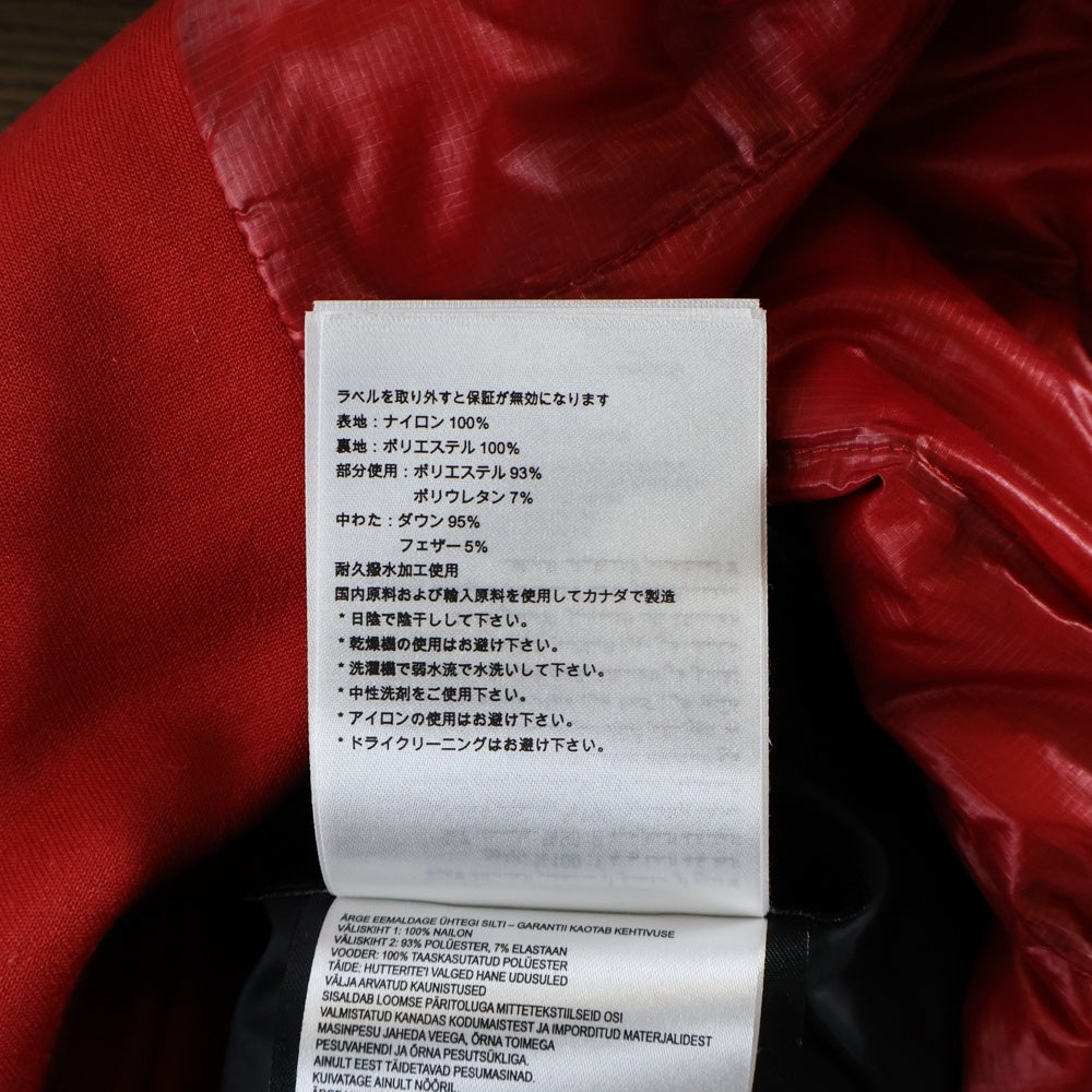 CANADA GOOSE(カナダグース) HYBRIDGE LITE JACKET ロゴワッペン ハイブリットライトダウンジャケット レッド 2701M