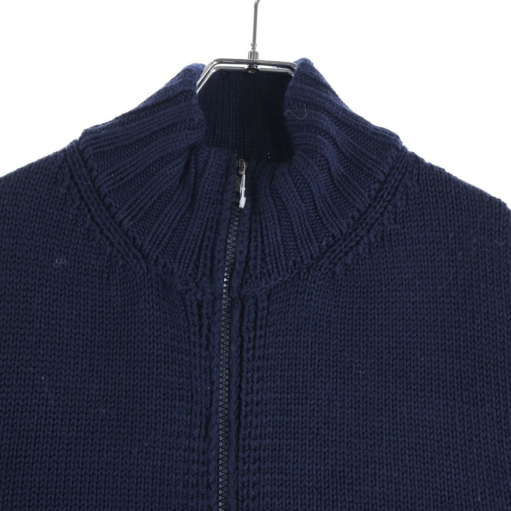 MONCLER(モンクレール) CARDIGAN KNIT ロゴパッチ付き ニット切り替え ジップアップ ダウンカーディガン ネイビー K20919B00034