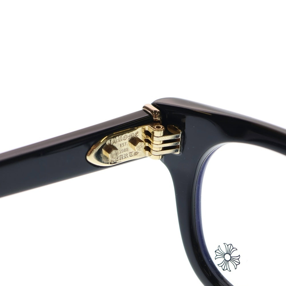 CHROME HEARTS(クロムハーツ) JENA AIL YEA CHクロステンプル アイウェア 眼鏡 ブラック/ゴールド