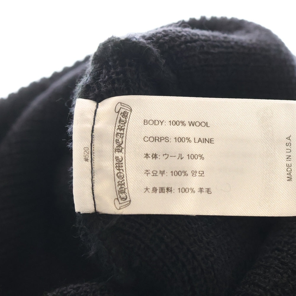 CHROME HEARTS(クロムハーツ) WOOL WATCH CAP CHプラス刺繍ウールビーニー ニット帽 帽子 ブラック