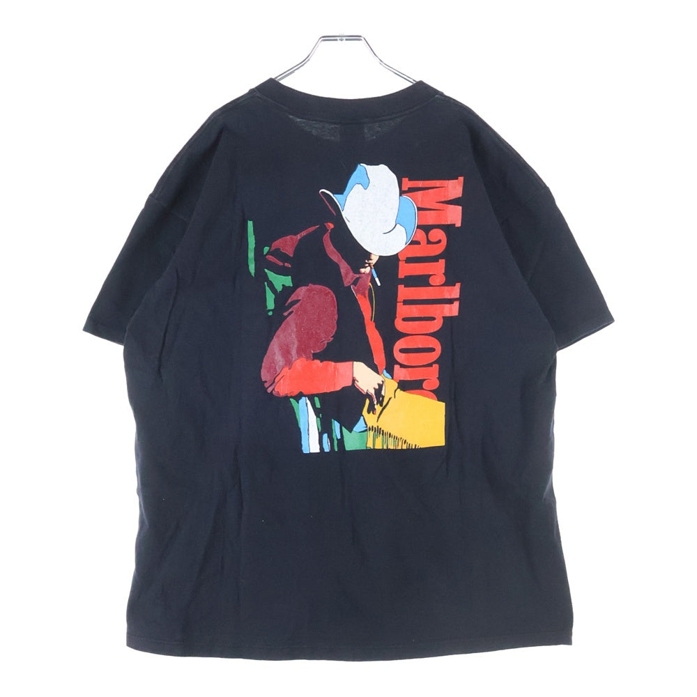 VINTAGE(ヴィンテージ) 90s Marboro Cowboy BACKPRINT マルボロ カウボーイ バックプリント Tシャツ 半袖カットソー ブラック