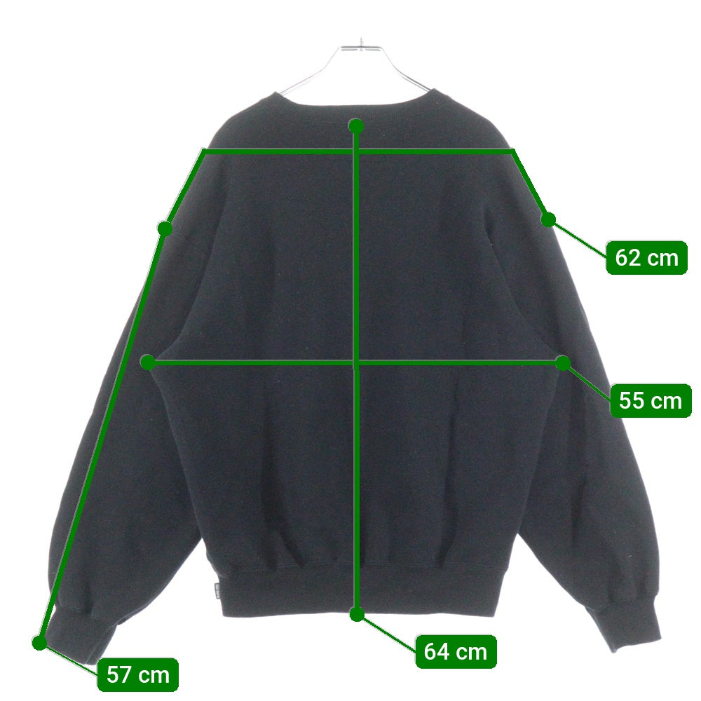 WACKO MARIA(ワコマリア) MIDDLE WEIGHT CREW NECK SWEAT SHIRT ミドルウェイト クルーネック スウェットシャツ ブラック