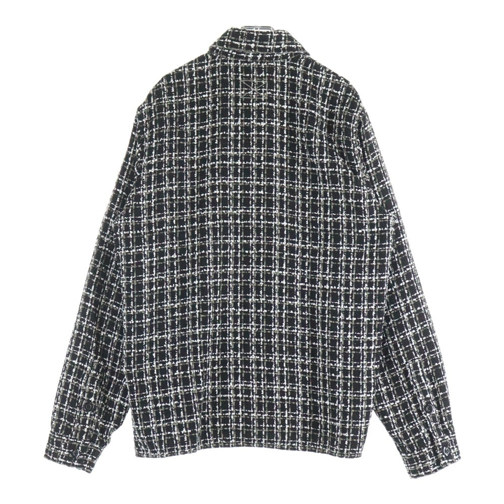 MLVINCE(メルヴィンス) CHECK SHIRTS チェックシャツ 長袖シャツ ブラック/ホワイト