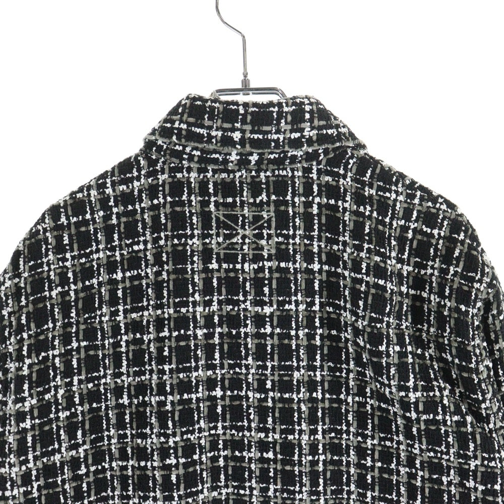 MLVINCE(メルヴィンス) CHECK SHIRTS チェックシャツ 長袖シャツ ブラック/ホワイト