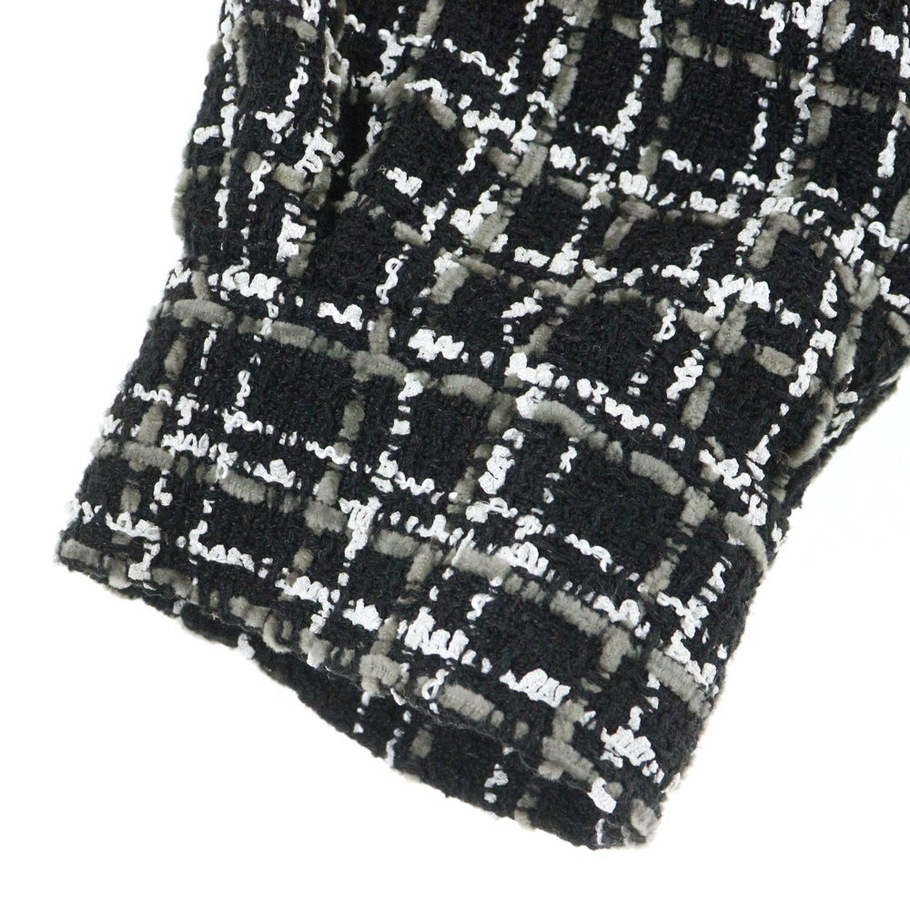 MLVINCE(メルヴィンス) CHECK SHIRTS チェックシャツ 長袖シャツ ブラック/ホワイト