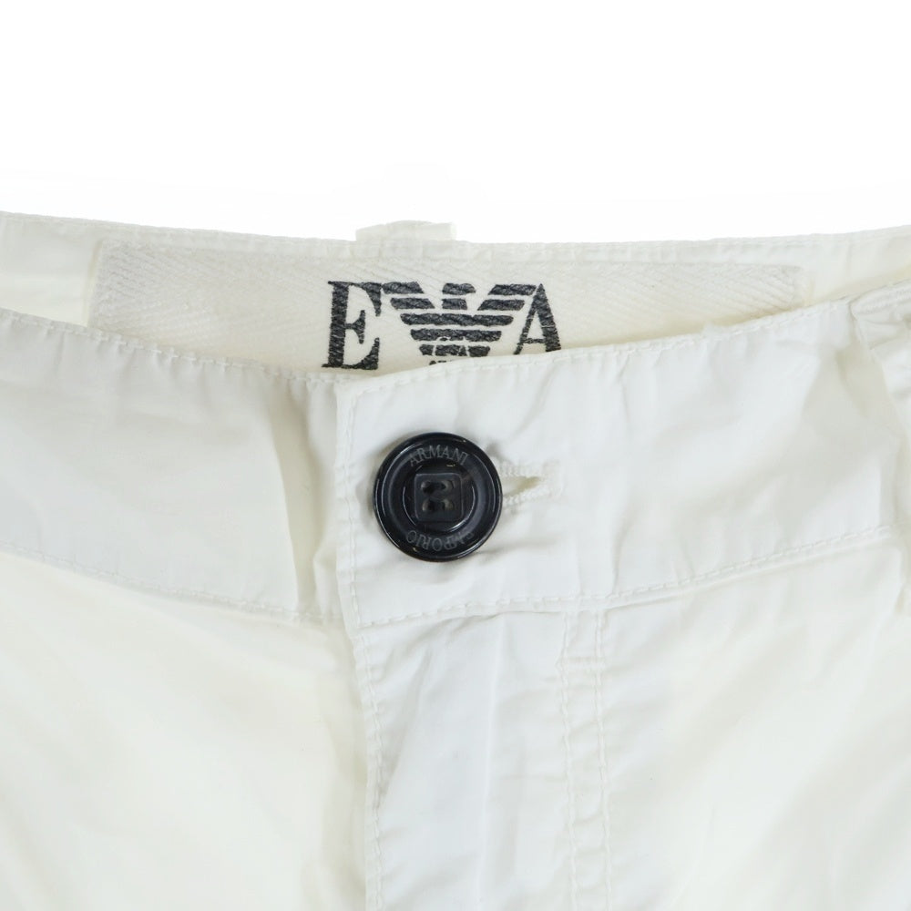 EMPORIO ARMANI(エンポリオアルマーニ) COTTON SHORTS PANTS コットン ショートパンツ ハーフパンツ ホワイト