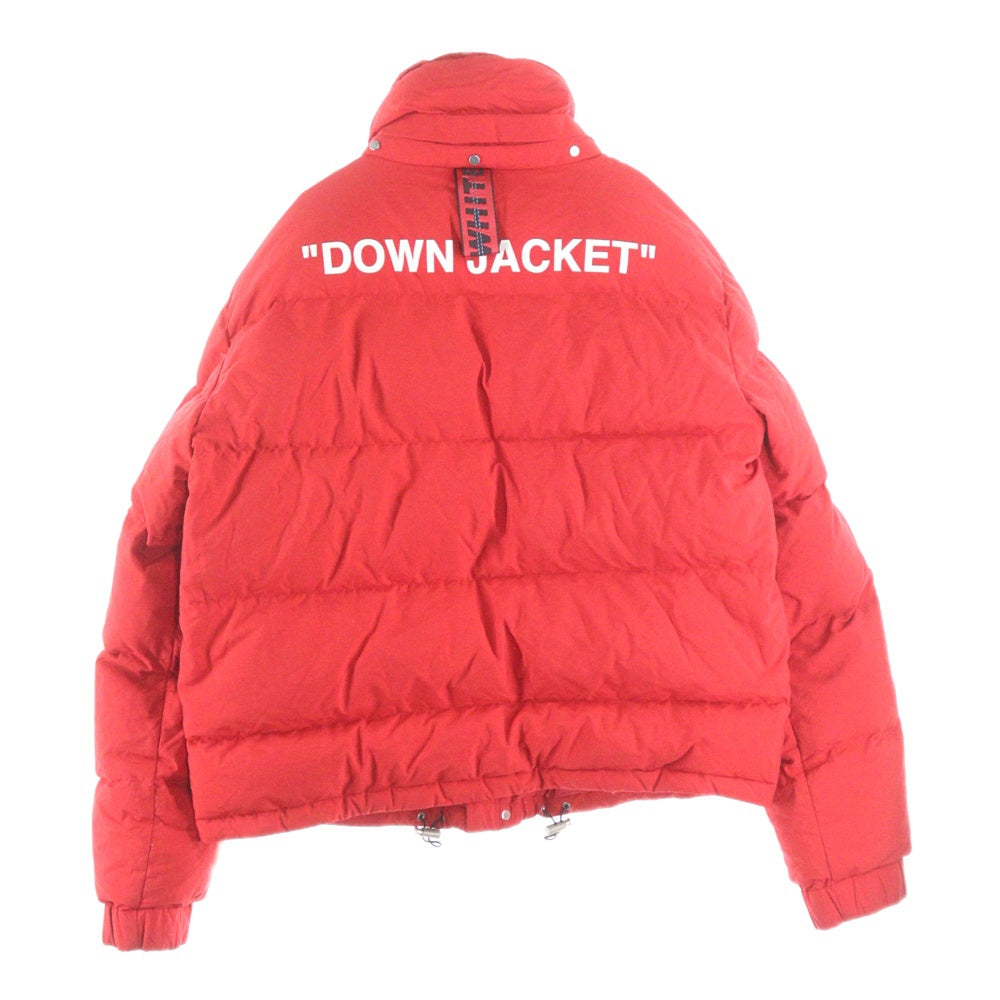 OFF-WHITE(オフホワイト) Quote Puffer Down Jacket クオートパファーダウンジャケット レッド OMED005F18803015