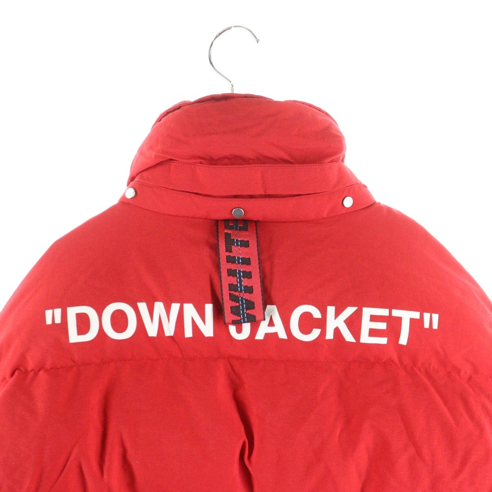 OFF-WHITE(オフホワイト) Quote Puffer Down Jacket クオートパファーダウンジャケット レッド OMED005F18803015