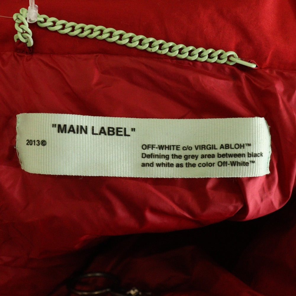 OFF-WHITE(オフホワイト) Quote Puffer Down Jacket クオートパファーダウンジャケット レッド OMED005F18803015