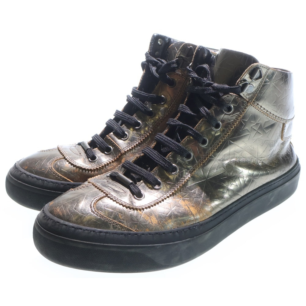 JIMMY CHOO(ジミーチュウ) スターデザイン ハイカットスニーカー ブラック/ゴールド