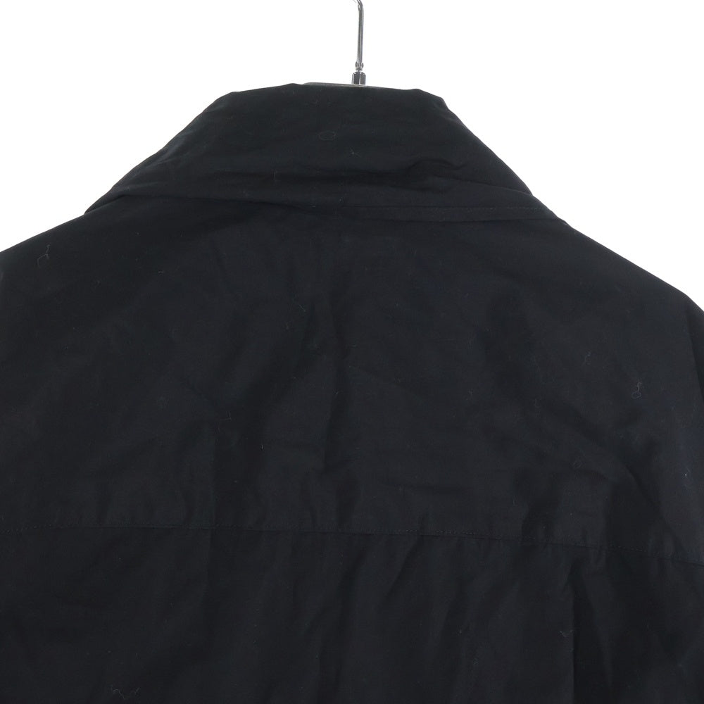 Yohji Yamamoto POUR HOMME(ヨウジヤマモト プールオム) 25SS Cotton Broad Scarf Collar Blouse コットンブロード ストール襟ブラウス ブラック HL-B04-001