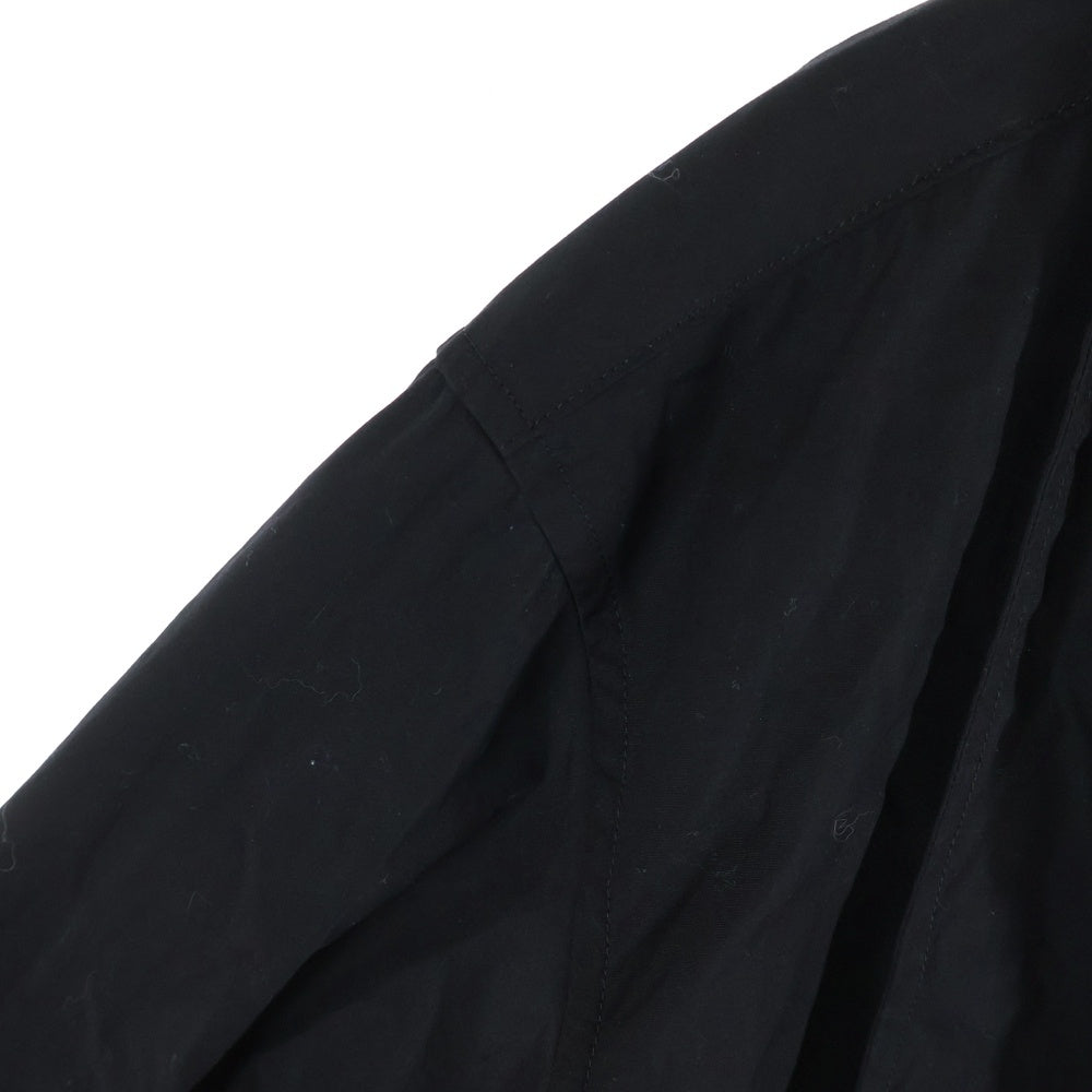 Yohji Yamamoto POUR HOMME(ヨウジヤマモト プールオム) 25SS Cotton Broad Scarf Collar Blouse コットンブロード ストール襟ブラウス ブラック HL-B04-001