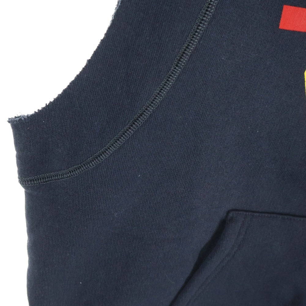GUCCI(グッチ) Sleeveless Hoodie スタッズ装飾 ノースリーブ プルオーバースウェットパーカー フーディー ブラック 663243 XJET5