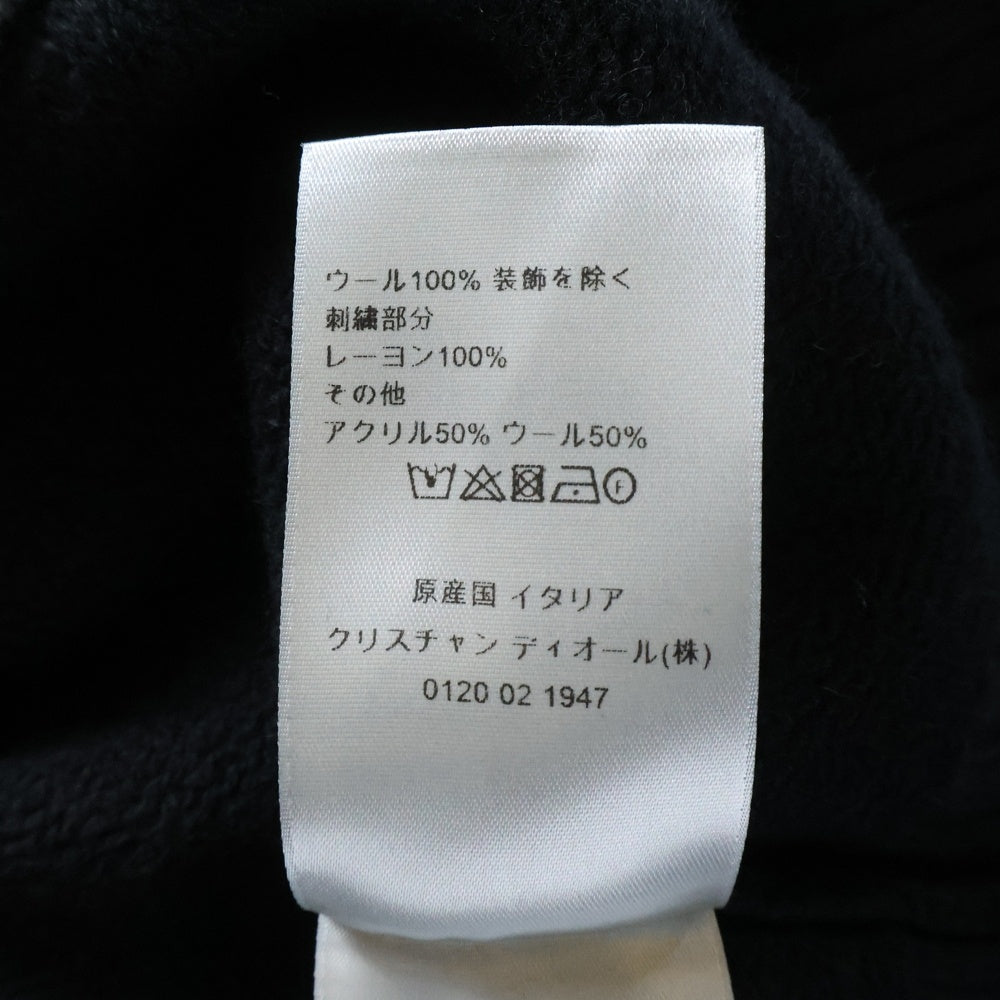 DIOR(ディオール) 20SS Atelier Virgin Wool Crew Neck Knit Sweater アトリエロゴ刺繍 クルーネックウールニットセーター ブラック 213M640AT298