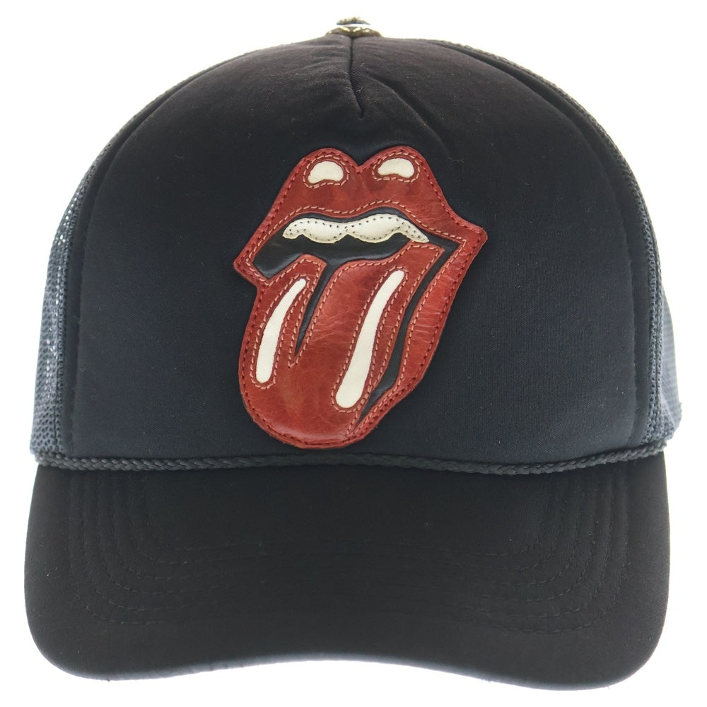 CHROME HEARTS(クロムハーツ) ×ザ ローリングストーンズ リップ&タン メッシュキャップ 帽子 ブラック
