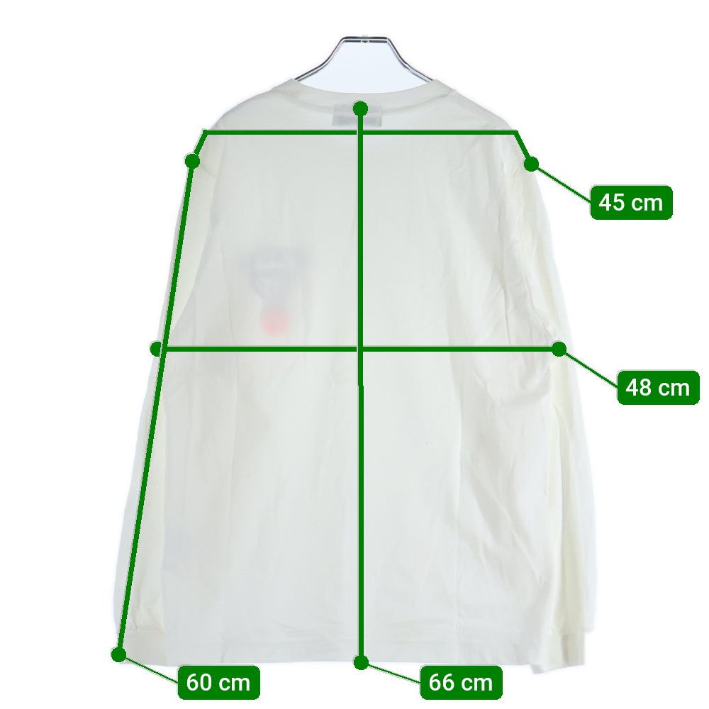 AMBUSH(アンブッシュ) 20AW SHOOT HOOP L/S T-SHIRT ロゴプリント 半袖Tシャツ ホワイト