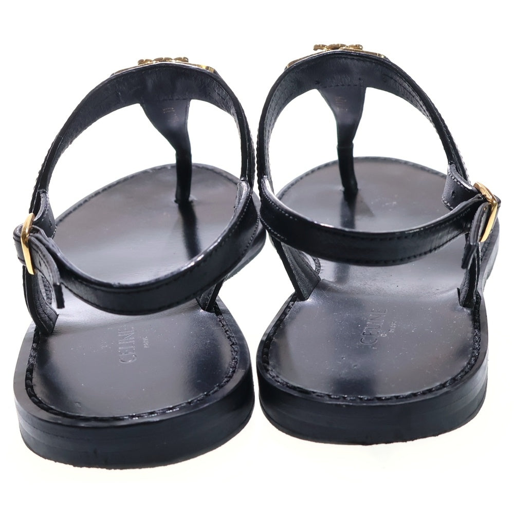 CELINE(セリーヌ) トリオンフ トング フラットサンダル レディース ブラック