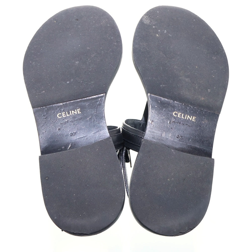 CELINE(セリーヌ) トリオンフ トング フラットサンダル レディース ブラック