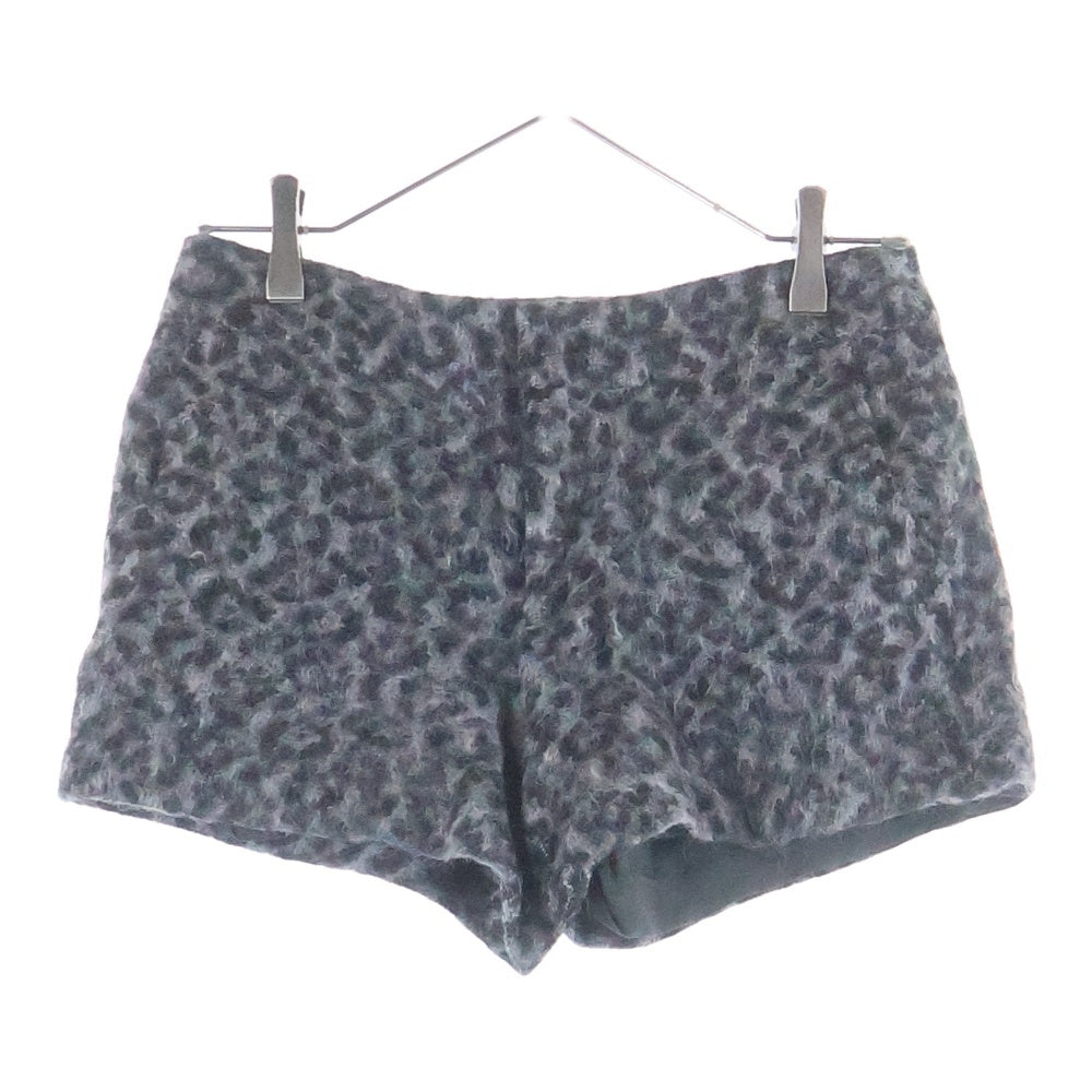 TOMORROWLAND(トゥモローランド) アルパカ混 レオパード ジップフライ ショートパンツ グレー/ブラック 14-04-45-04331 レディース