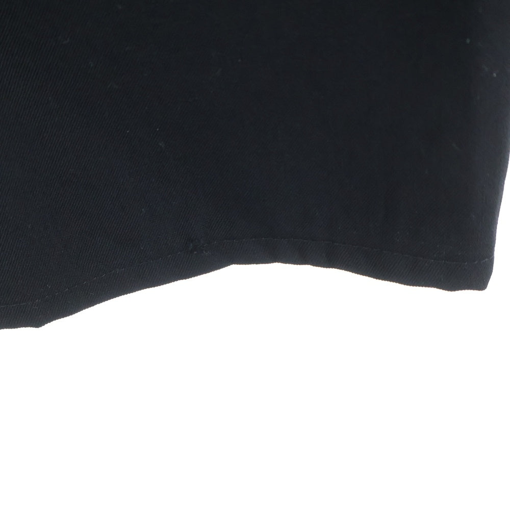 Yohji Yamamoto + NOIR(ヨウジヤマモトプリュスノアール) 膝ダーツ ウール テーパード パンツ ブラック NR-P06-100