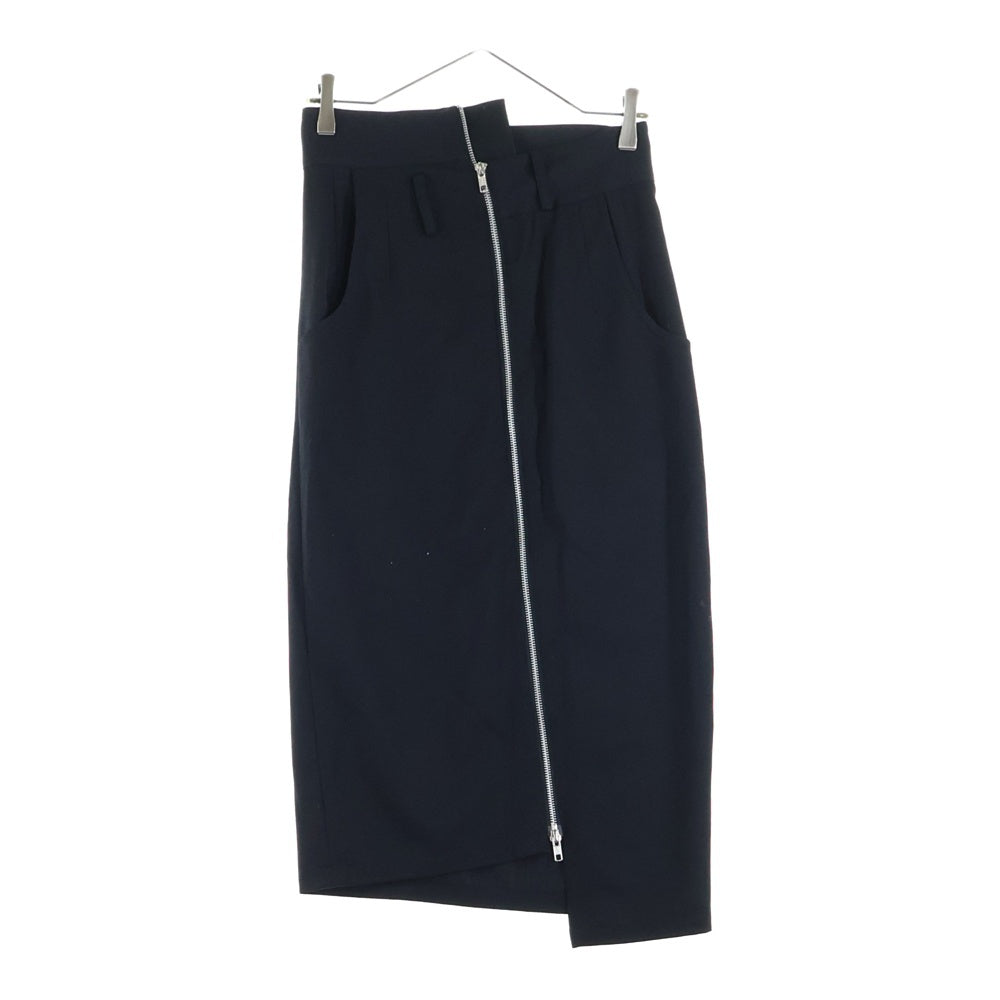 LIMI feu(リミフゥ) センタージップ アシンメトリーデザインスカート ブラック LZ-S10-111 レディース