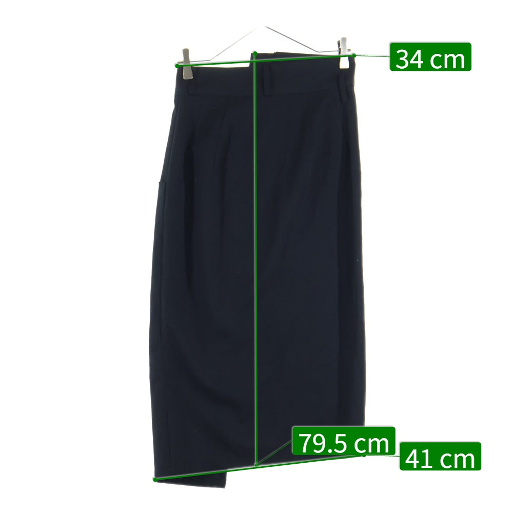 LIMI feu(リミフゥ) センタージップ アシンメトリーデザインスカート ブラック LZ-S10-111 レディース