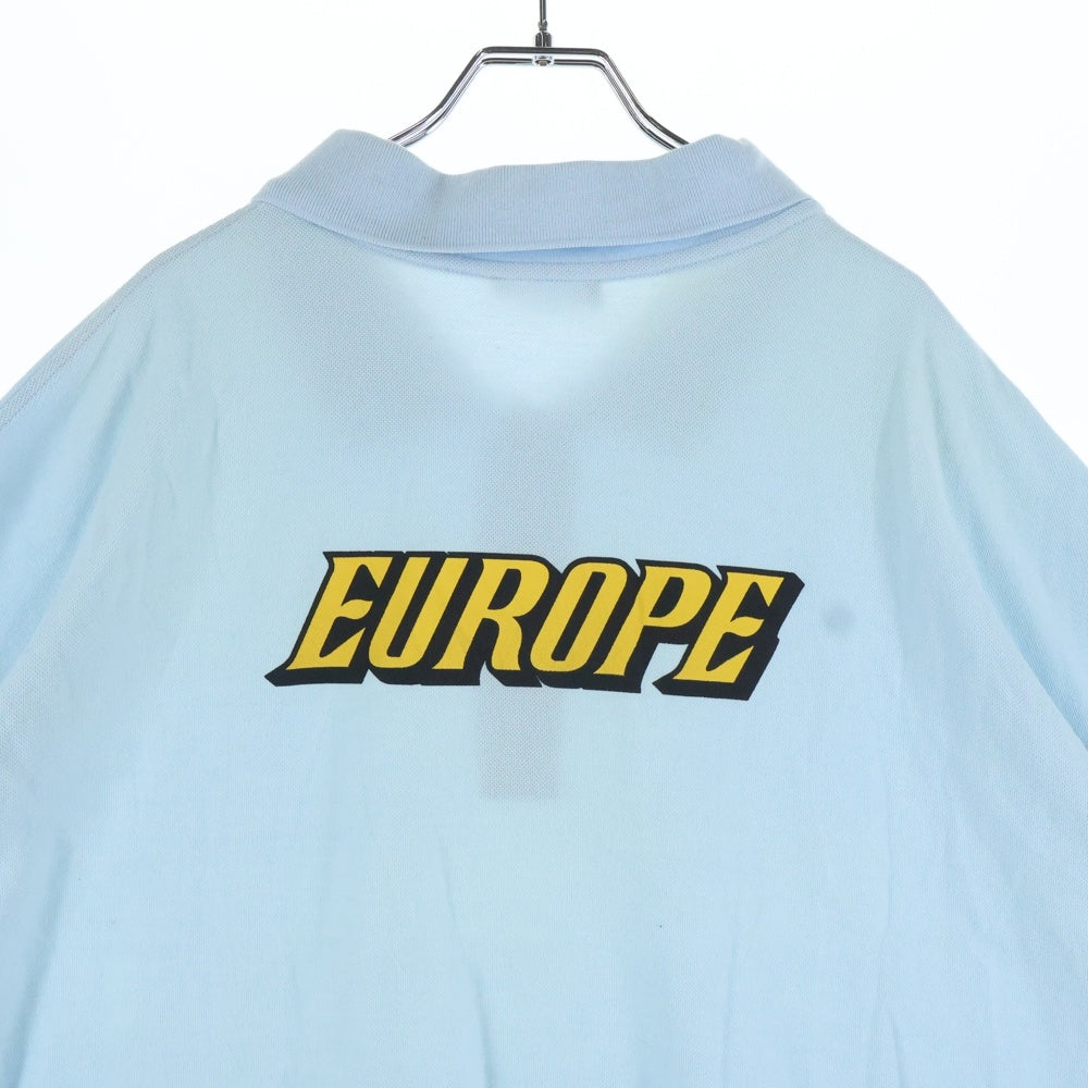 BALENCIAGA(バレンシアガ) Europe Polo-Shirt ヨーロッパ オーバーサイズ 半袖ポロシャツ ブルー 509660 TYK56