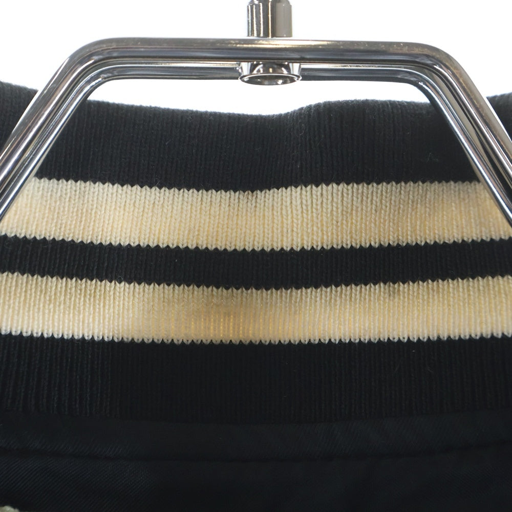 OFF-WHITE(オフホワイト) 16AW Diagonal Stripe Wool Varsity Jacket ウール ヴァーシティジャケット スタジャン ブラック