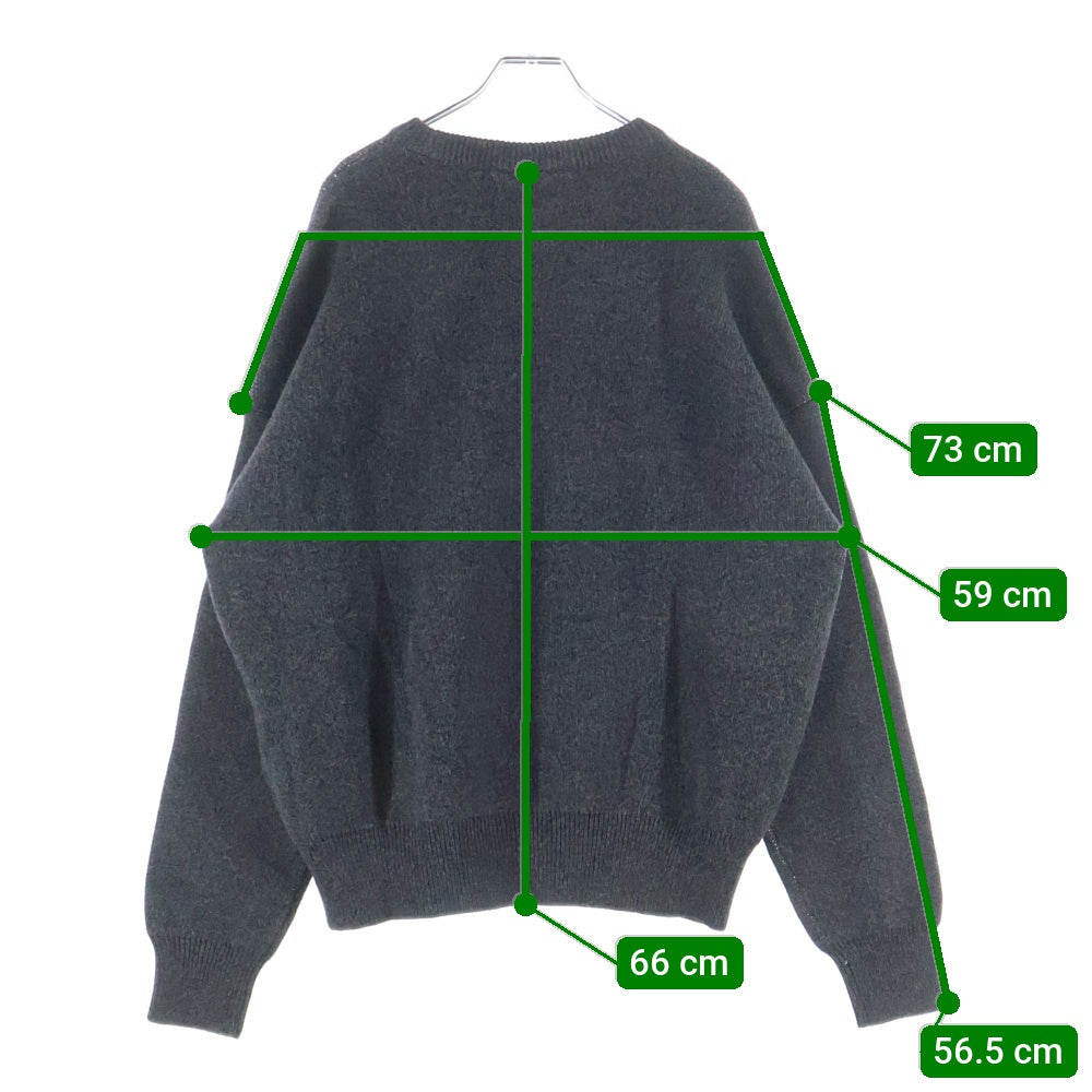 FEAR OF GOD ESSENTIALS(フィアオブゴッド エッセンシャルズ) KNIT SWEATER ジャガードロゴ クルーネックニットセーター グレー