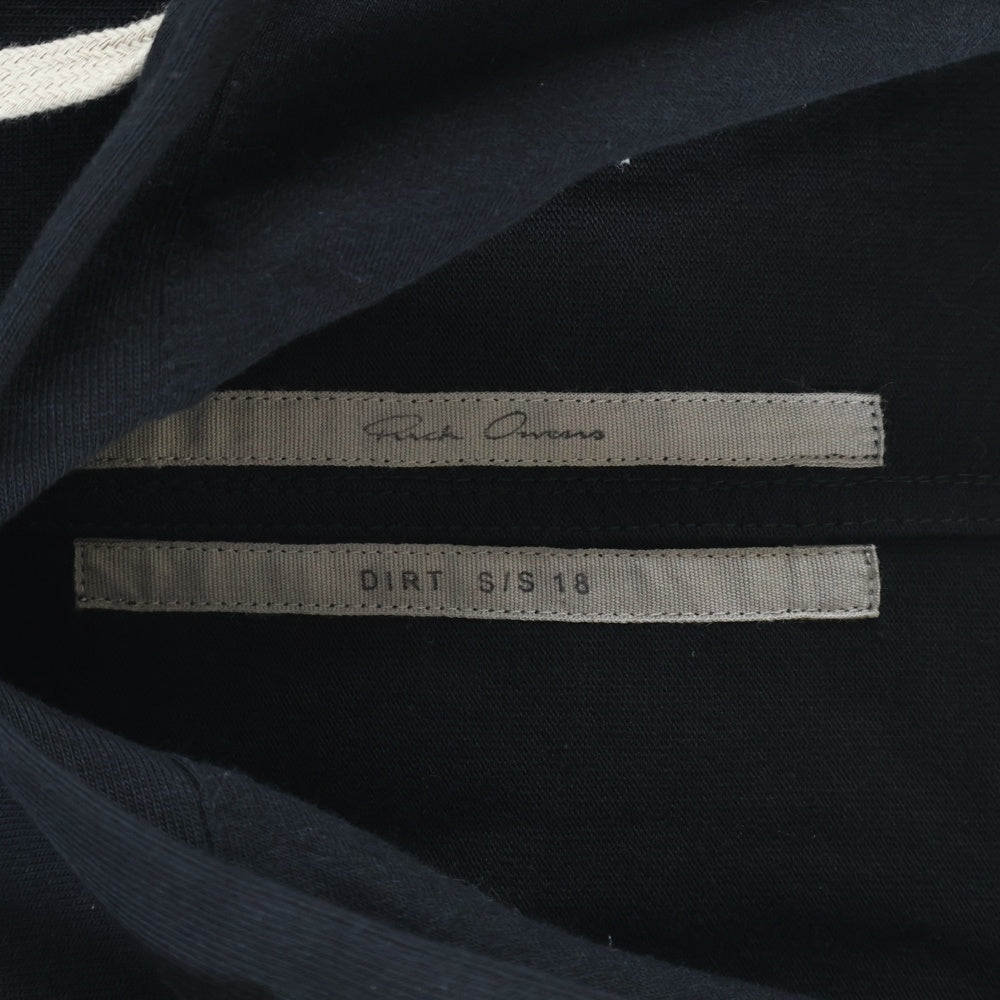 Rick Owens(リックオウエンス) 18SS Dirt期 Heavyweight Hoodie プルオーバーパーカー フーディー ブラック RU18S5285-BA