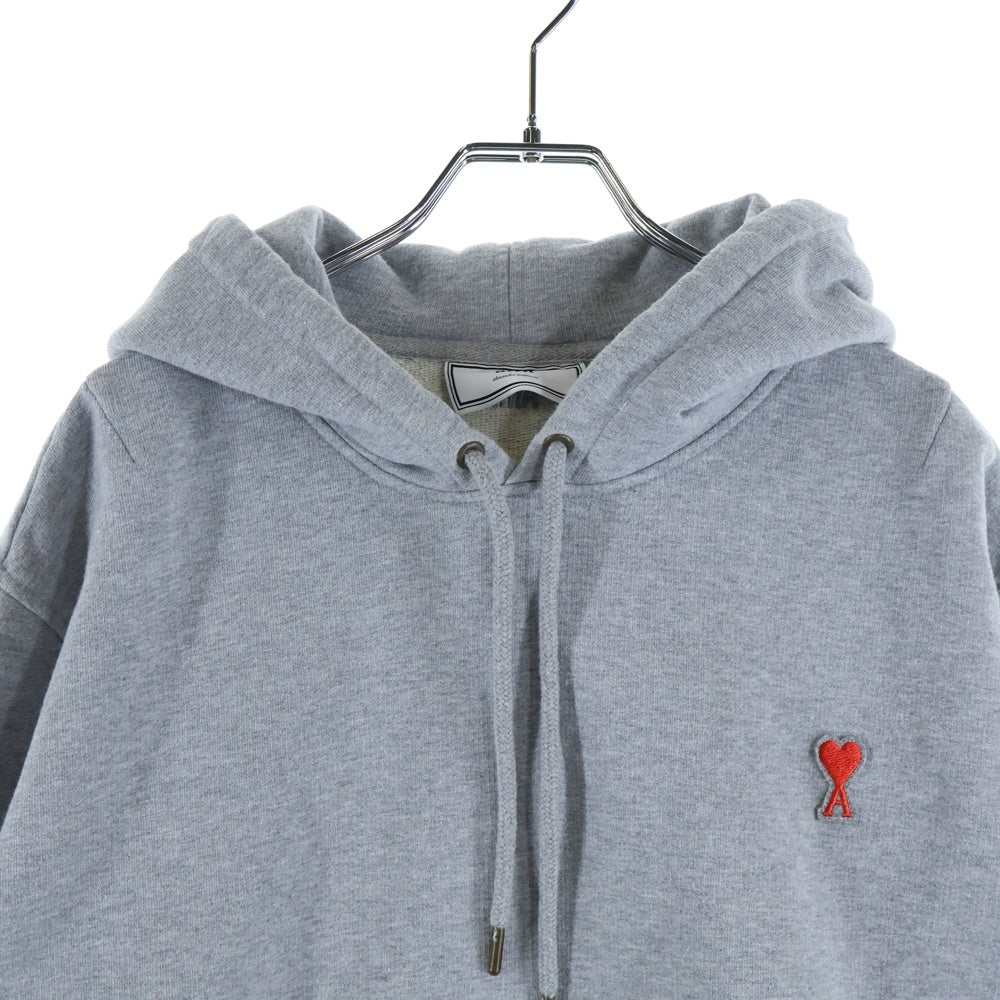 AMI Alexandre Mattiussi(アミアレクサンドルマテュッシ) Hoodie ロゴワッペン プルオーバースウェットパーカー フーディー グレー P20HJ008.730