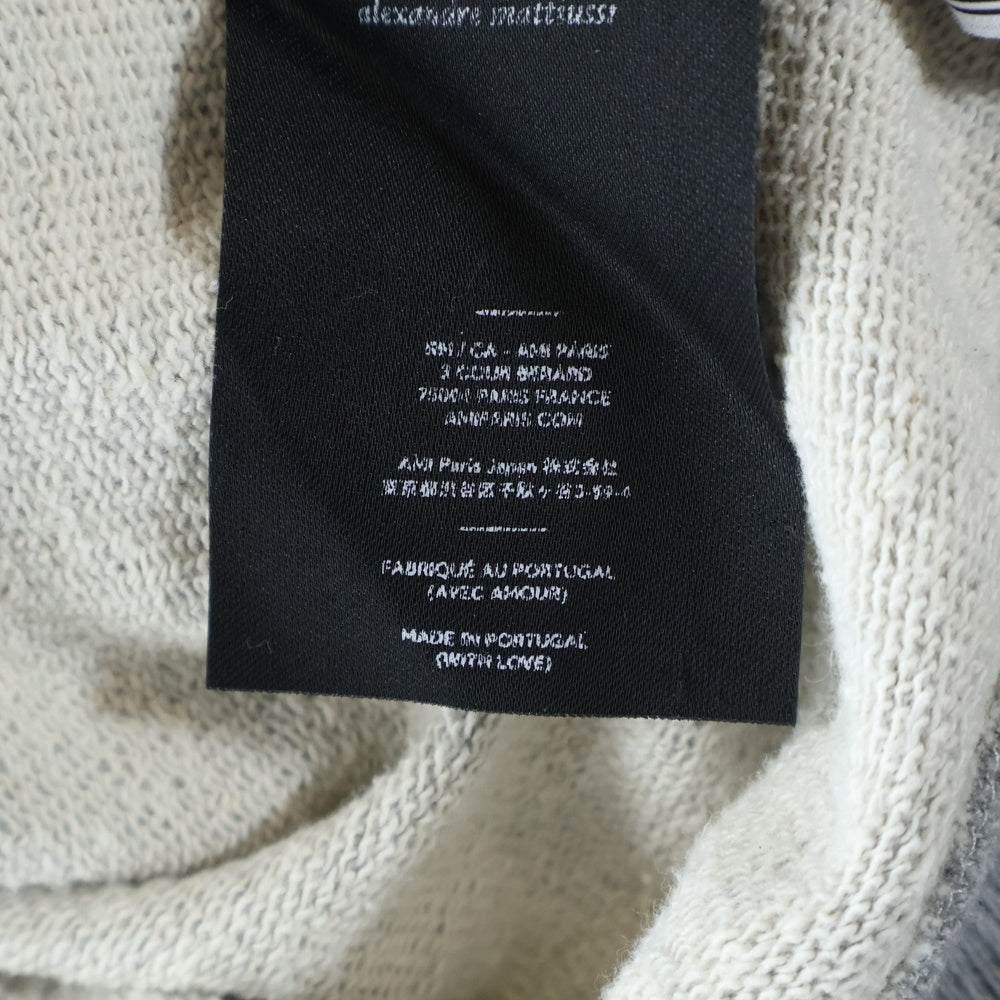 AMI Alexandre Mattiussi(アミアレクサンドルマテュッシ) Hoodie ロゴワッペン プルオーバースウェットパーカー フーディー グレー P20HJ008.730