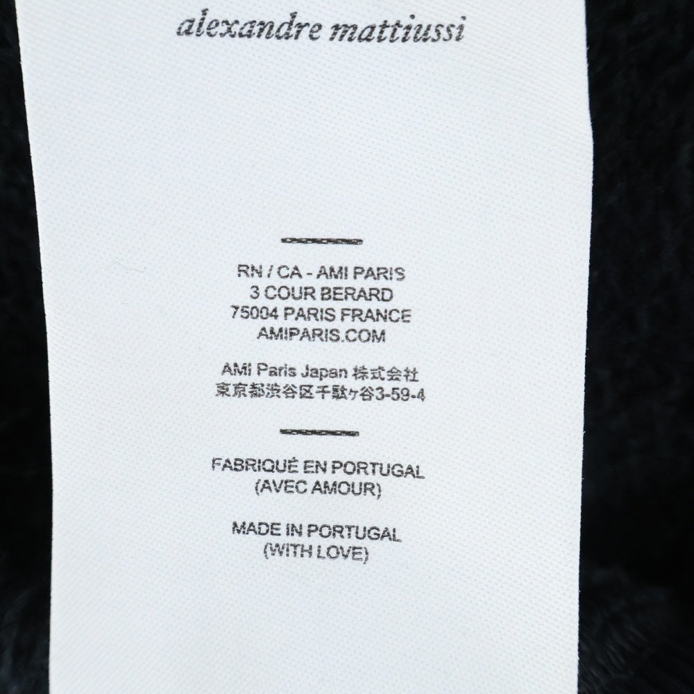 AMI Alexandre Mattiussi(アミアレクサンドルマテュッシ) Sweatshirt ハートロゴ刺繍 クルーネックスウェットトレーナー ブラック H20HJ033.749