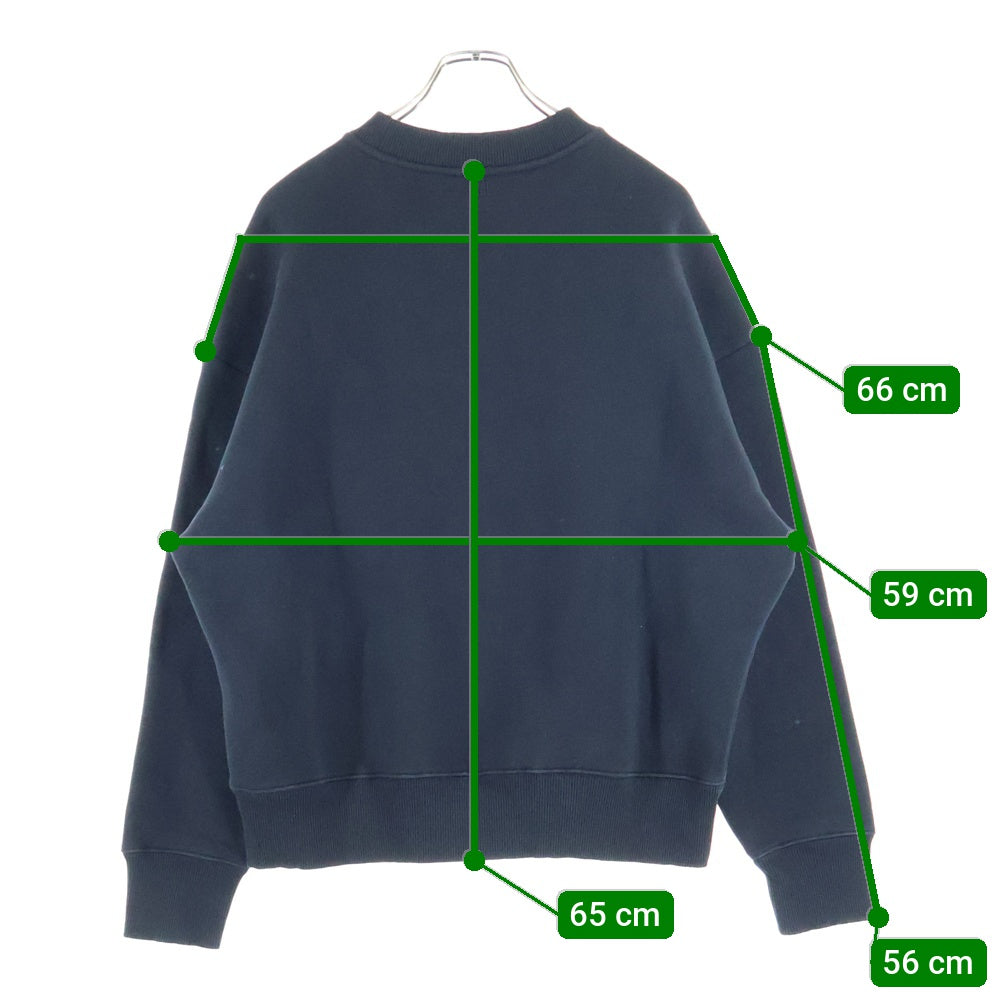 AMI Alexandre Mattiussi(アミアレクサンドルマテュッシ) Sweatshirt ハートロゴ刺繍 クルーネックスウェットトレーナー ブラック H20HJ033.749