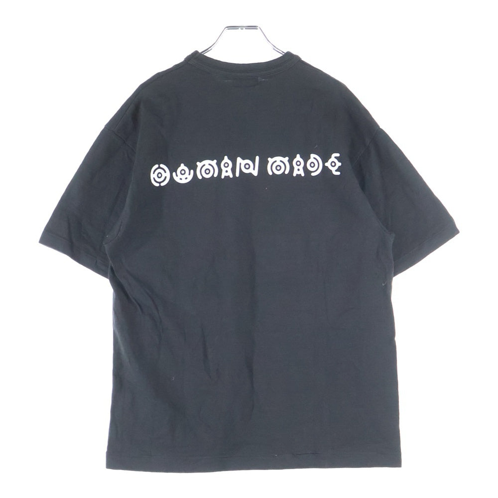 HUMAN MADE(ヒューマンメイド) ×POKEMON MADE GRAPHIC T-SHIRT ポケモン ロゴ刺繍 クルーネック半袖Tシャツ ブラック