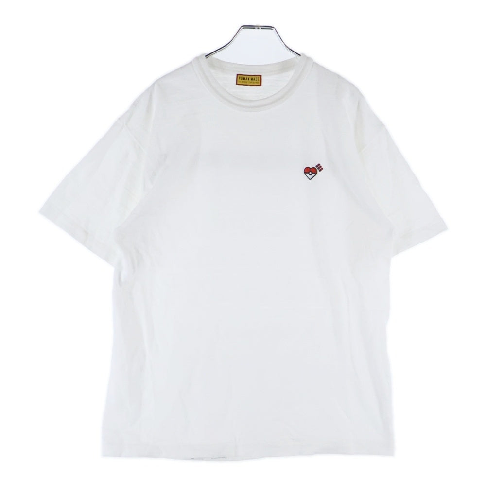 HUMAN MADE(ヒューマンメイド) ×POKEMON MADE GRAPHIC T-SHIRT ポケモン ロゴ刺繍 クルーネック半袖Tシャツ ホワイト