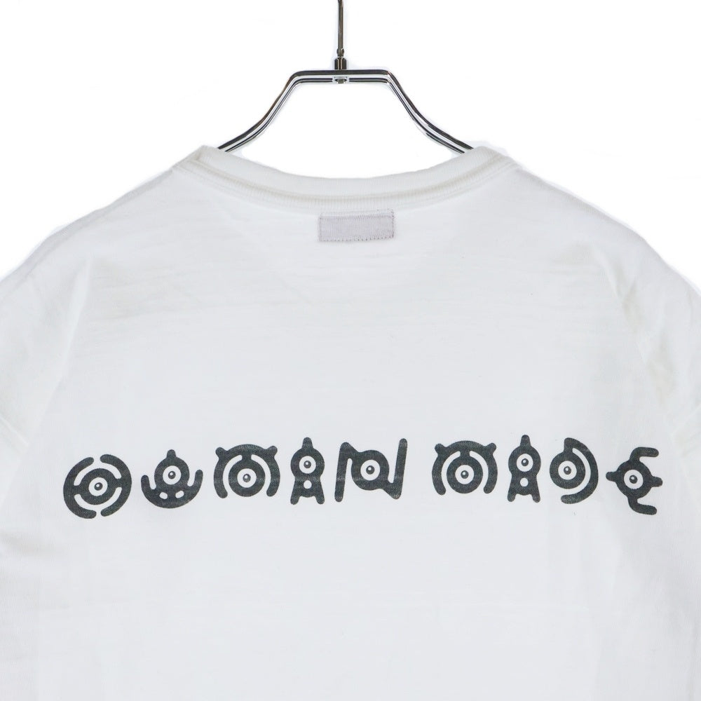 HUMAN MADE(ヒューマンメイド) ×POKEMON MADE GRAPHIC T-SHIRT ポケモン ロゴ刺繍 クルーネック半袖Tシャツ ホワイト