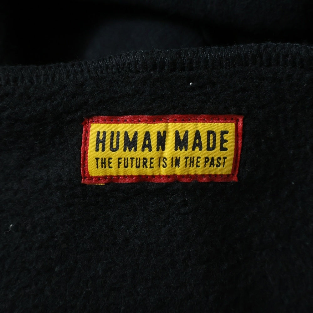 HUMAN MADE(ヒューマンメイド) ZIP-UP HOODIE サイドライン ジップアップスウェットパーカー フーディー ブラック HM30CS051